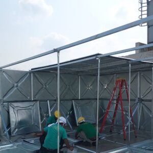 Water tank replacement works
