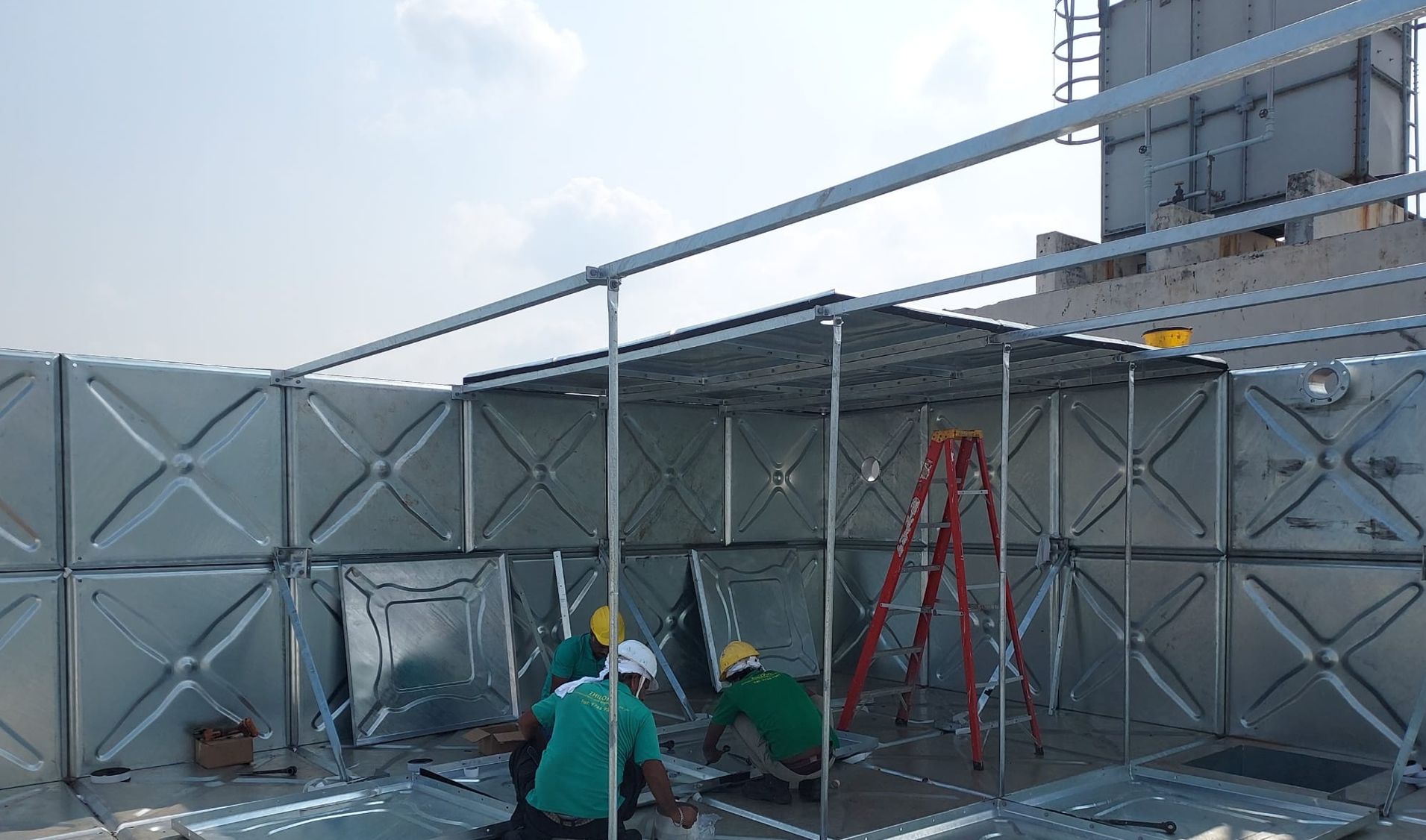 Water tank replacement works